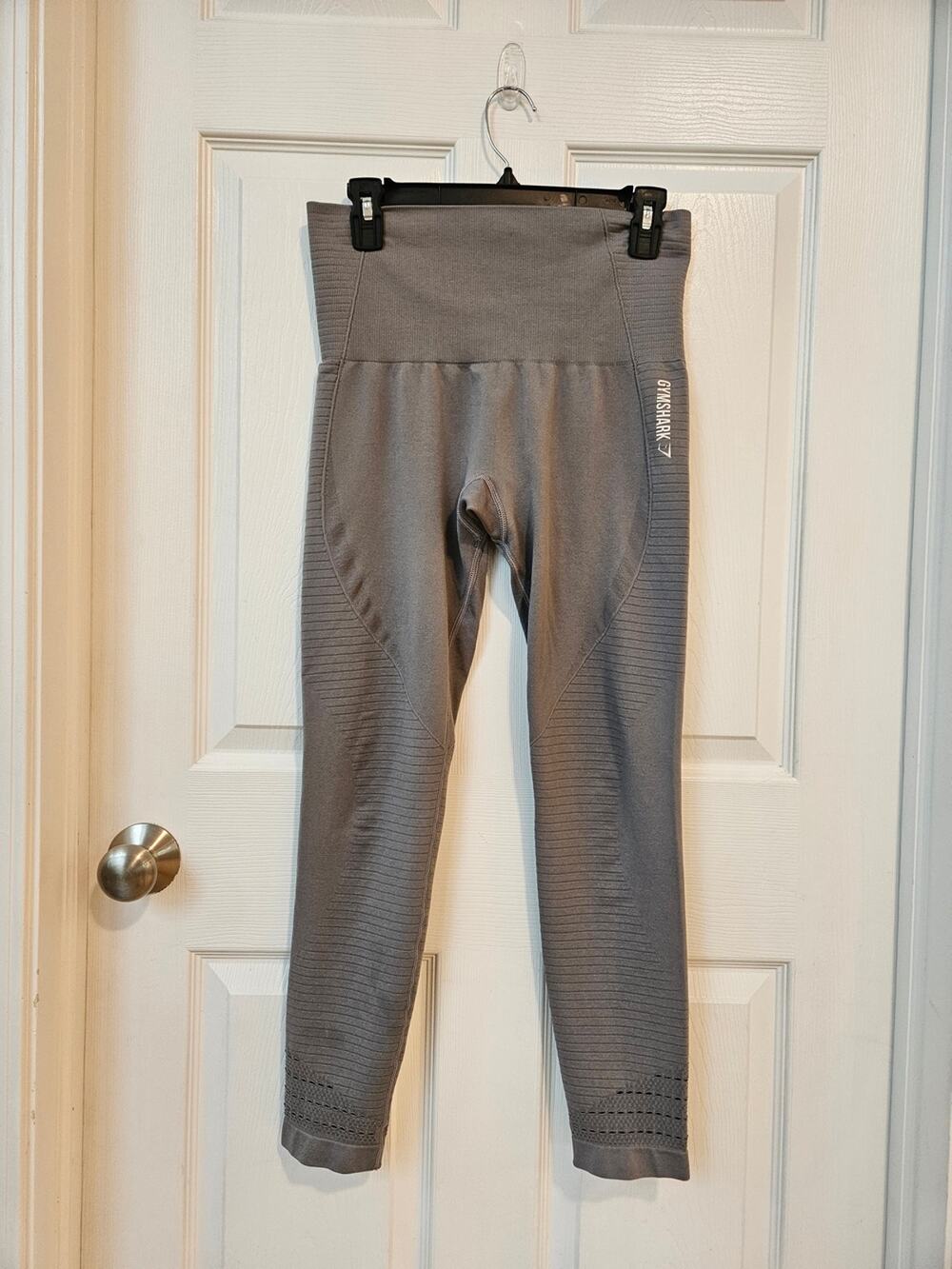 Gymshark Seamless Leggings Women Gray High Rise Pants No Size Tag Approx. L/XL